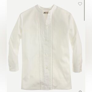 Jcrew Thomas Mason Collarless Tuxedo Shirt For Women blouse button down
